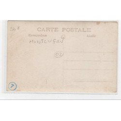 MONTLUCON : carte photo d'un garage automobile et cycles - très bon état