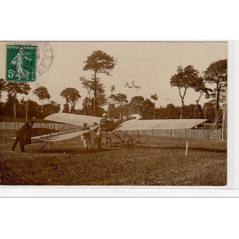 COUTANCES : carte photo de l'aviateur AUBRUN (aviation) - très bon état