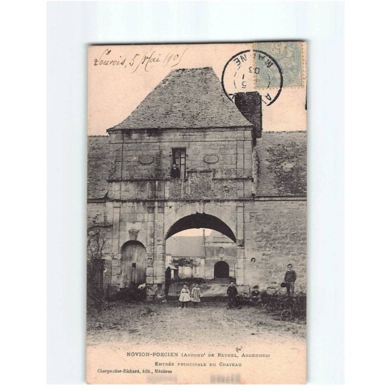 NOVION PORCIEN : Entrée principale du Château - très bon état