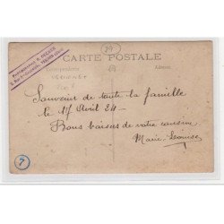 VERNONET : carte photo de la boucherie Damoizeau - très bon état