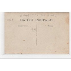 MARCILLY SUR EURE : carte photo du café de la gare - très bon état