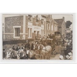 BLAINVILLE : carte photo pendant l'inauguration de la poste - très bon état