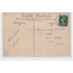 CRUSEILLES : l'hotel du commerce et le service automobile (autobus) (édition toillée) - bon état (un pli d'angle)