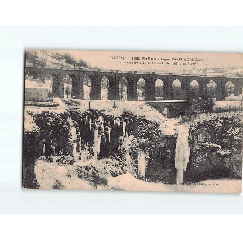 SALINS : Vue générale de la Cascade de Salins en hiver - très bon état SALINS : Vue générale de la Cascade de Salins en hiver - très bon état