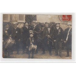 ANNAY SUR SEREIN : carte photo de conscrits (cachet perlé) - très bon état