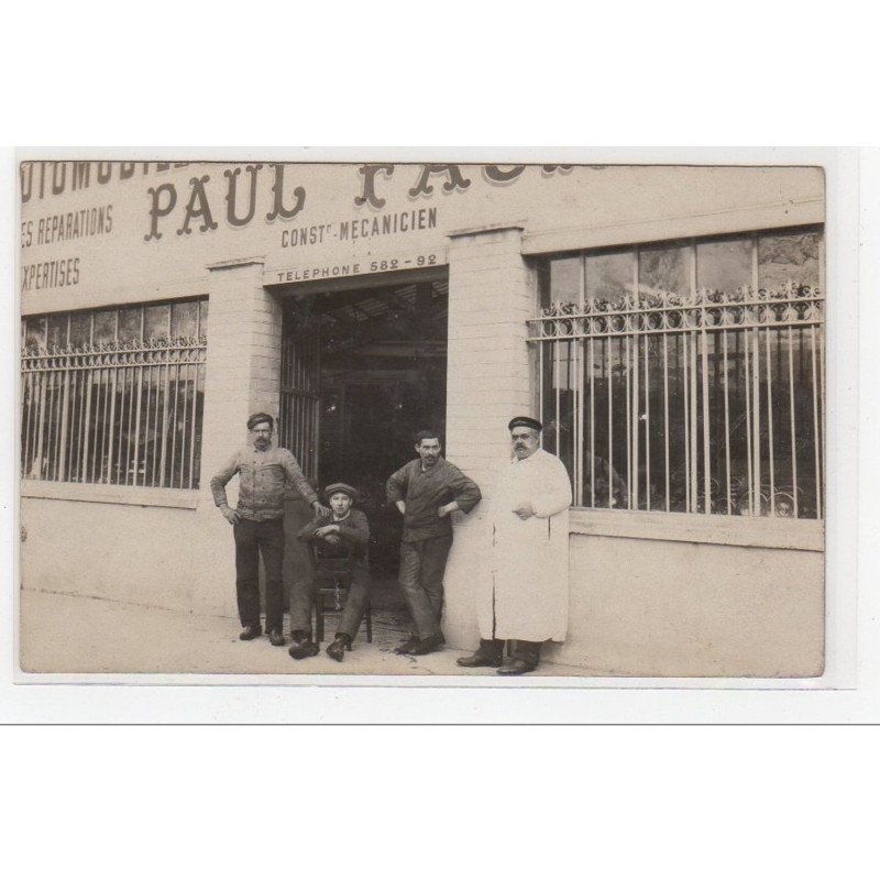 NEUILLY SUR SEINE : carte photo du garage automobile - très bon état