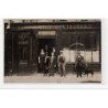 PARIS : carte photo d'un magasin de vins, et charbons vers 1910 - très bon état