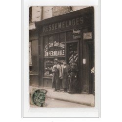 PARIS : carte photo du cordonnier NAY au 32 rue de Bucy - très bon état