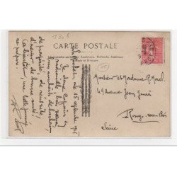 PARIS : carte photo de l'entrée du garage automobile de PORT ROYAL vers 1910 - bon état (un coin plié)