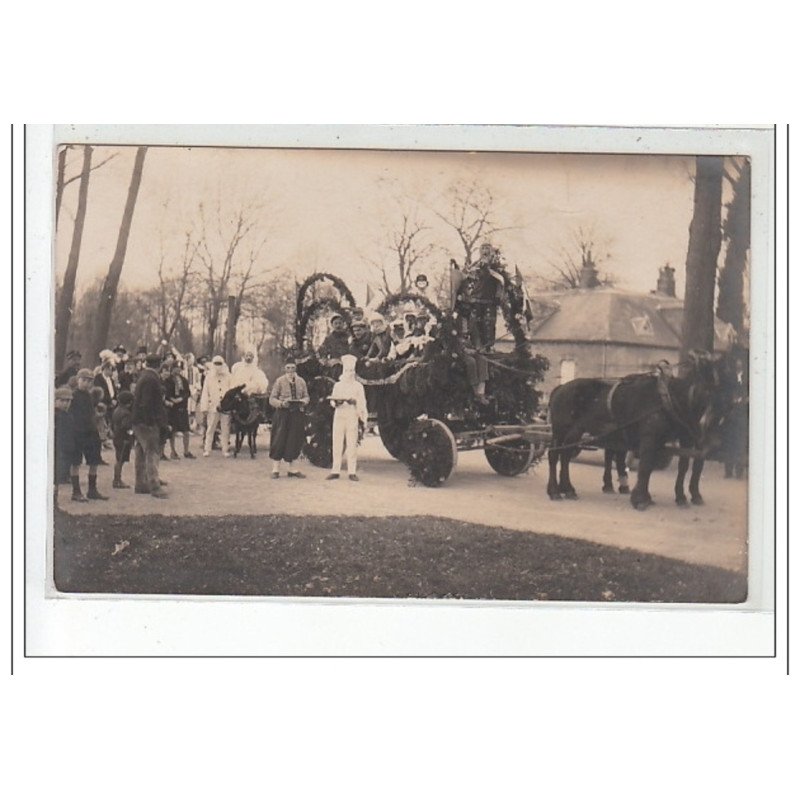 MARCHAIS Environs de LIESSE - CARTE PHOTO - La Mi-Carême 1928 - très bon état