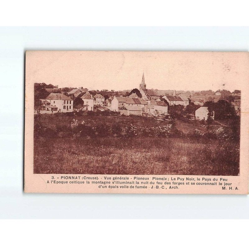 PIONNAT : Vue générale - très bon état