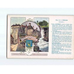 Guéret, Hôtel Monneyroux, La Souterraine : Porte de ville, Saint-Martin, Château, Cascade des Jarreaux - très bon état