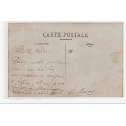 PARIS : carte photo d'un magasin de vins et liqueurs (Bouillon Moderne) rue de la Roquette - très bon état