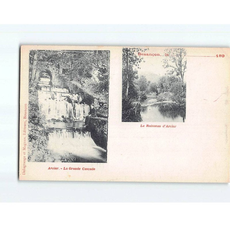 BESANCON : Arcier, la Grande Cascade, le Ruisseau d'Arcier - très bon état BESANCON : Arcier, la Grande Cascade, le Ruisseau d'Arcier - très bon état