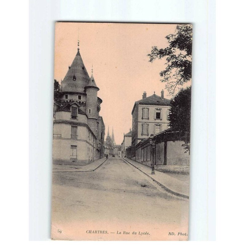 CHARTRES : La rue du Lycée - état