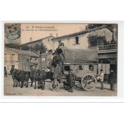 SAINT FLOUR - le courrier de Chaudesaigues - bon état (timbre décollé du verso pour être collé au recto)