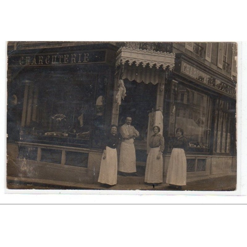 LE HAVRE : carte photo de la charcuterie LIGOT vers 1910 - très bon état