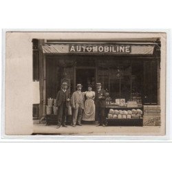 LEVALLOIS PERRET : carte photo d'une épicerie vers 1910 - bon état (un léger coin plié)