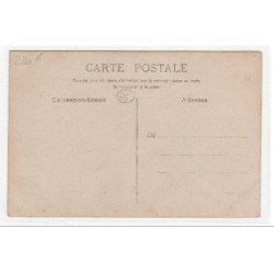 PARIS : carte photo du café Gervais et de la voiture de livraison de la maison Poiré """"Blouse Bleues""""(tabliers) ver