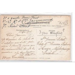 PARIS : carte photo d'un magasin d'encadrement, cartes géographiques, nettoyage de gravures... vers 1910 - très bon état