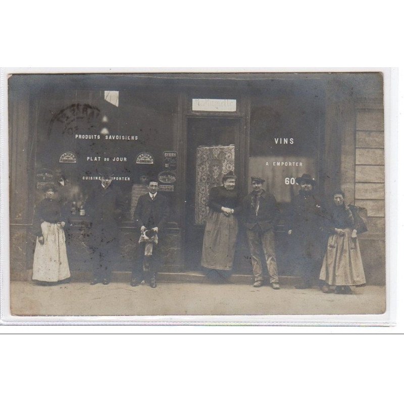 PARIS : carte photo du café Hamette (produits savoisiens) - très bon état