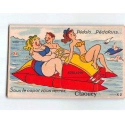 CLAOUEY : Carte souvenir, système dépliant - très bon état