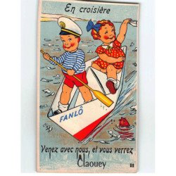 CLAOUEY : Carte souvenir, système dépliant - très bon état