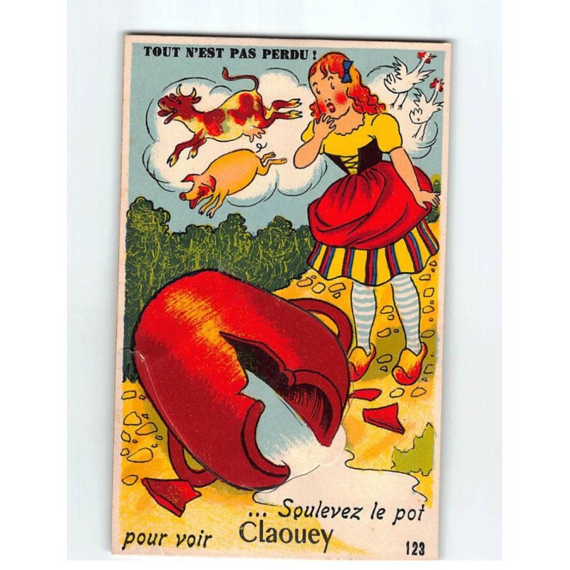 CLAOUEY : Carte souvenir, système dépliant - très bon état CLAOUEY : Carte souvenir, système dépliant - très bon état