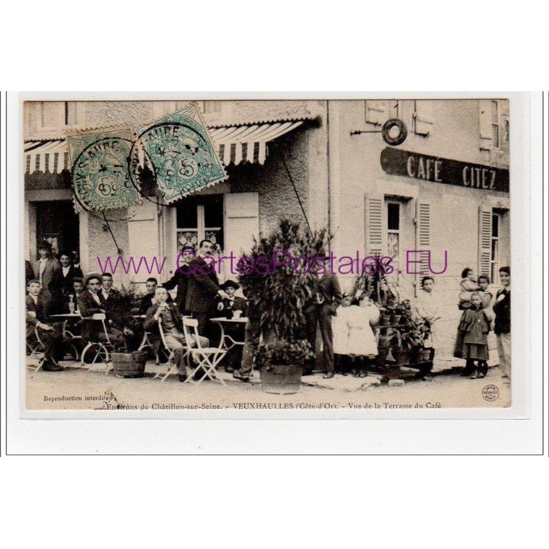 VEUXHAULLES : le café CITEZ vers 1910 - très bon état