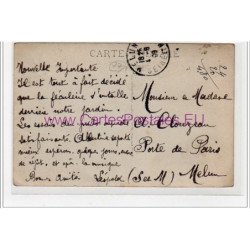 A localiser : carte photo d'ouvriers travaillant pour une féculerie vers 1910 - très bon état