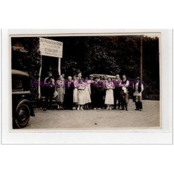 ERAGNY SUR OISE : carte photo du restaurant BONNIN """"au passage de l'Oise""""vers 1930 - très bon état