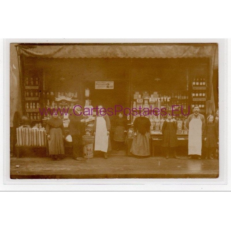 PARIS 15ème : carte photo de l'épicerie VAGINAY - 68 rue Félix Faure - très bon état