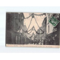 ROANNE : Grand Concours Musical International d'Août 1908, Rue Nationale - très bon état
