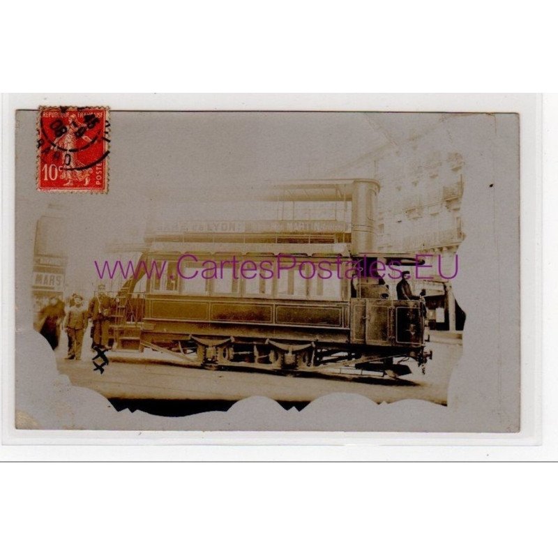 PARIS : carte photo d'un tramway - très bon état (photo passée)