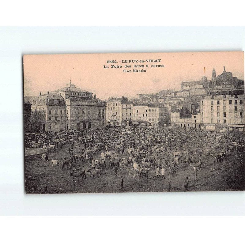 LE PUY EN VELAY : La foire des Bêtes à cornes, Place Michelet - très bon état