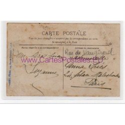 PARIS : carte photo d'un café certainement rue de Vaugirard - état (un coin plié)