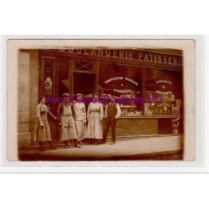 PARIS : carte photo de la boulangerie patisserie VIACROZE en 1919 - très bon état