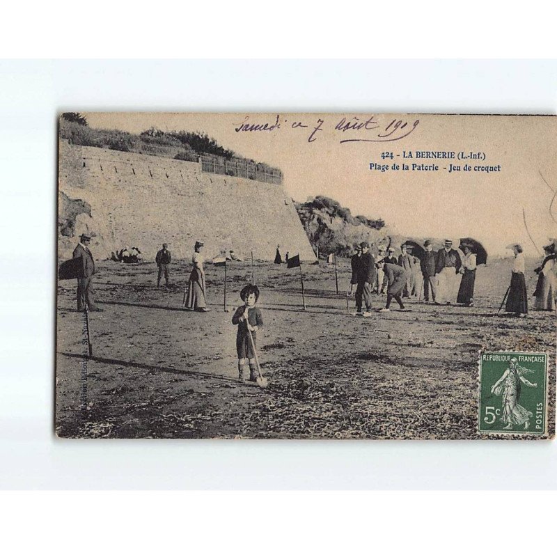 LA BERNERIE : Plage de la Patorie, jeu de Croquet - très bon état