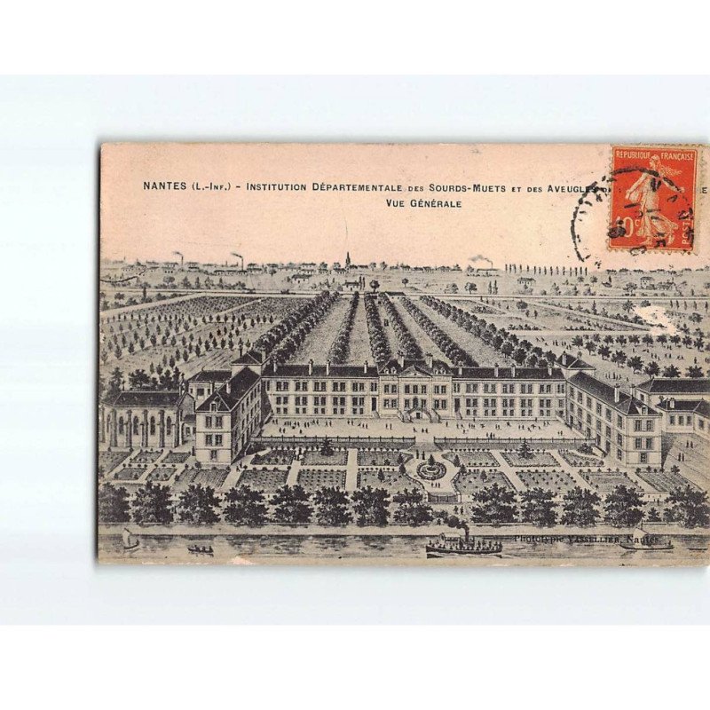 NANTES : Institution départementale des Sourds-Muets et des Aveugles, vue générale - état NANTES : Institution départementale des Sourds-Muets et des Aveugles, vue générale - état