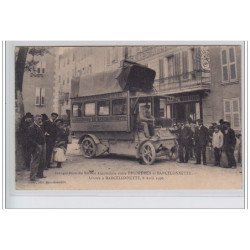 BARCELONETTE : l'inauguration du service automobile venant de Prunières en avril 1906 - très bon état