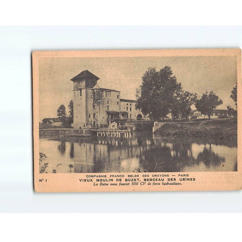Vieux moulin de BUZET, Berceau des usines - état