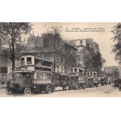 PARIS - Avenue de Clichy - Station des Omnibus Automobiles - très bon état