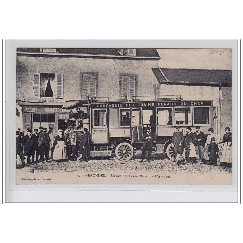 NERONDES - train Renard du Cher - service de Nérondes à Blet - l'autobus - bon état (traces)