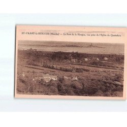 SAINT VAAST LA HOUGUE : Le fort de la Hougue, vue prise de l'Eglise de Quettehou - très bon état