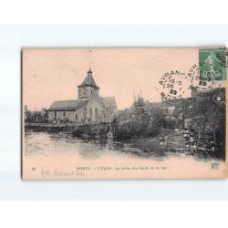 PONTS : L'Eglise, vue prise des bords de la Sée - très bon état