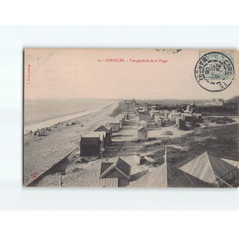 CAROLLES : Vue générale de la Plage - état CAROLLES : Vue générale de la Plage - état