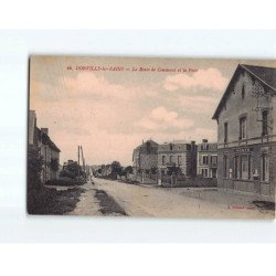 DONVILLE LES BAINS : La route de Coutances et la Poste - très bon état