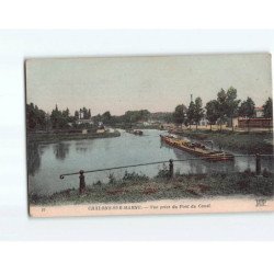CHALONS SUR MARNE : Vue prise du Pont du Canal - état