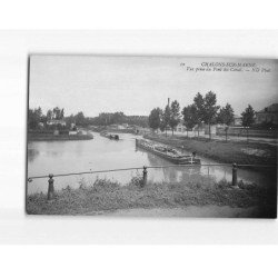 CHALONS SUR MARNE : Vue prise du Pont du Canal - très bon état