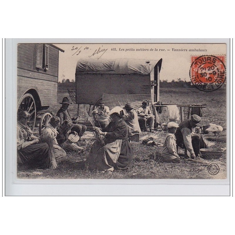 TOURS (série des métiers de Tours n°403) : les vanniers ambulants - très bon état TOURS (série des métiers de Tours n°403) : les vanniers ambulants - très bon état